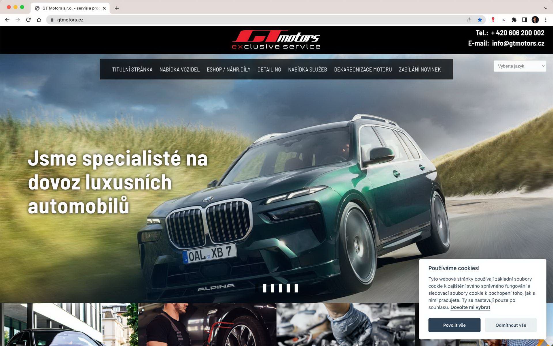 GT Motors Web Redesign